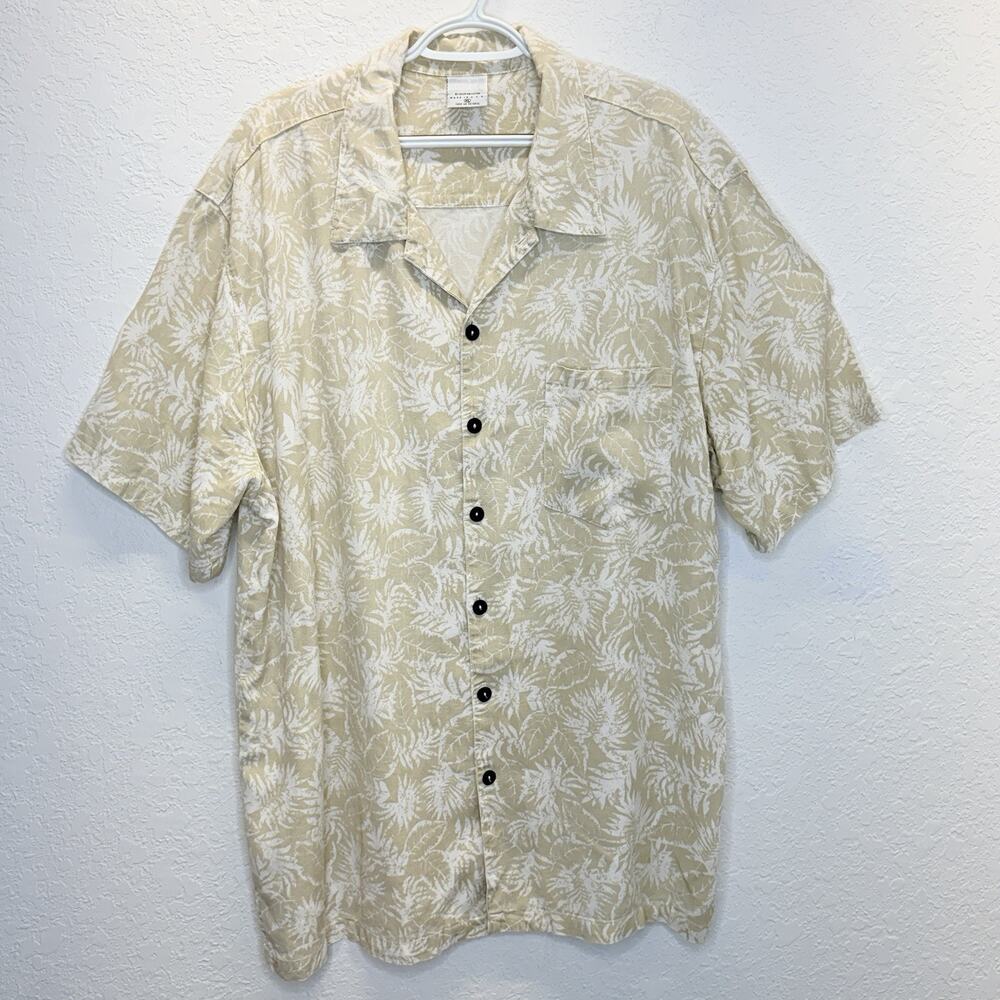 Click By Color Me Cotton Mens Tropical Print Shirt Size XL, Hawaiian, summer
